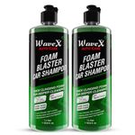 Wavex Foam Wash Car Shampoo (1L X 2) Combo | pH Neutral | Extreme Suds Snow White Foam, Highly Effective on Dust and Grime