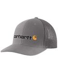 Carhartt mens Rugged Flex Fitted Canvas Mesh-back Logo Graphic Baseball Cap, Asphalt, Large-X-Large US