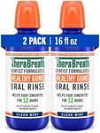 TheraBreath Healthy Gums Periodontist Formulated 24-Hour Oral Rinse with CPC, Clean Mint, 16 Ounce (Pack of 2)