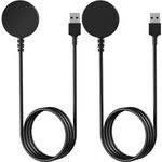 Maledan 2 Pack Charger Cable Compatible with Samsung Galaxy Watch Charger, Replacement USB Fast Charging Dock Stand for Samsung Watch 6/6 Classic/5/5 Pro/4/4 Classic/3/Active 2/Active 1, 3.3ft