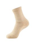 Jockey Men's Calf Length Sports Cotton Socks 7035_Khaki_FREE SIZE