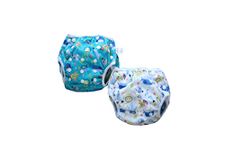 Unisex Reusable Baby Swim Nappies - Pack of 2 : Fully Adjustable & Machine Washable : Suitable for Boys or Girls (12-36 Months)