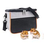 Seahelms Hamster Carrier Bag,Small Animal Outgoing Carrier Bag, Guinea Pig Portable Travel Carry Pouch,Syrian Hamsters Breathable Handbag for Gerbil Mice Rats Bunny Squirrels Kittens Golden Bear (xl)