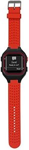 Replacement Band Compatible with Garmin Forerunner 25 GPS Running Watch Wristband Fitness Tracker for Smarwatch(Mans Strap) (Red)