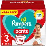 Pampers Baby-Dry Nappy Pants, Size 