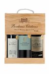 Selection Bordeaux - Gift box 3 Red Wines with gold medal in wooden case - Ideal to offer - Origin : Bordeaux, France (3 x 0.75 l)