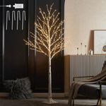 Hairui Lighted Birch Tree 6FT 330 LED White Birch Tree with Lights for Christmas Holiday Party Decorations Plug in Indoor Outdoor Use