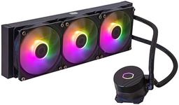 Cooler Master MasterLiquid 360L Core ARGB CPU Liquid Cooler - Dual Chamber Gen S Pump, Superior Radiator and 120 mm ARGB Fans, LGA 1700 and AM5 Brackets - Black