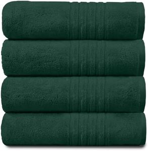 GC GAVENO CAVAILIA Soft Bath Sheets Extra Large - Washable Bathroom Towels Sets - 100% Egyptian Cotton Towel Set of 4 - Super Absorbent Jumbo Bath Sheet, Dark Green