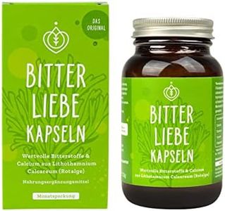 BitterLiebe Bitterstoffe Kapseln - Bitterkräuter, Mariendistel, Löwenzahn, Artischocke hochdosiert - Bitter tropfen in Kapselform - Rezeptur nach Hildegard von Bingen - vegan