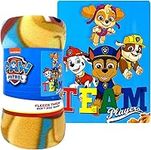 Fantastic Team Throw Blanket Boys Kids Toddlers Plush Fleece Soft and Cozy, Travel, Gift, Lightweight Featuring Skye paw Patrol, Chase paw Patrol Rubble paw Patrol Marshall paw Patrol