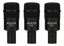 Audix D2 Trio Dynamic Microphone 3-Pack for Kick Drums, Toms, and Bass Instruments