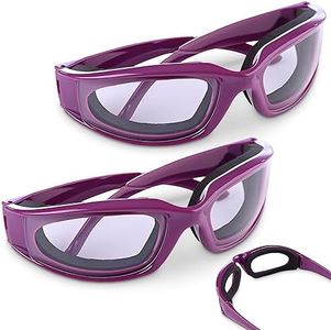 Onion Glasses For Chopping Tear Free - Ergonomic Onion Goggles For Cooking To Reduce Eye Discomfort, 5.59 x 1.77" Snug Fit Design, Impact Resistant, Good Gift For Culinary Enthusiast and Pros