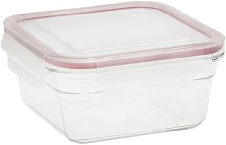 Glasslock Oven Safe Glass Square Food Container, 900 ml Capacity, Clear, OCST-090