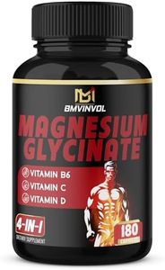 Magnesium Glycinate with Vitamin.B6, Vitamin C, Vitamin.D - 6 Months Supply - 180 Count