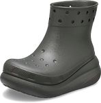 Crocs Unisex Crush Rain Boots, Dusty Olive, Numeric_7 US Men