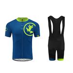 UGLY FROG Men's Cycling Clothes Set Breathable Quick Dry Short Sleeve Bicycle Jersey Shirt+20D Cushion Padded Riding Shorts Tights Pants