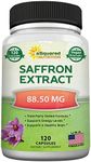 Saffron Supplements - 120 Capsules - Saffron Extract Supplement Pills - Pure Saffron Alternative to Powder, Tea, Threads & Gummies