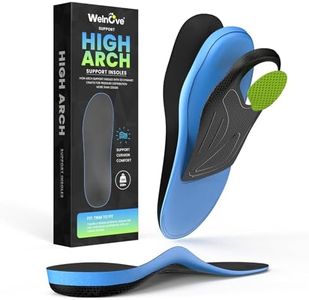 Semelle haute arche Fasciite plantaire - Welnove Semelles Orthotic pour soulager la fatigue douloureuse des pieds semelles de travail respirantes pour les pieds plats pour les hommes et les femmes (L)