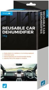 Simply DEH001 Reusable Car Dehumidifier - Quick Drying suitable for Microwaving, Strong Absorption 40% of Weight in moisture, Eco-Friendly Granules, Unlimited Cycles, Grey