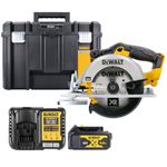 Dewalt DCS391N 18V 165mm Circular Saw with 1 x 4Ah Battery & Charger in TSTAK