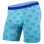 BN3TH Men's Classics Boxer Brief Premium Underwear with Pouch, Regatta Caribbean Blue, Small