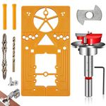 Serplex® Cabinet Hinge Drill Guide Tool Set 35mm Concealed Hinge Jig Drill Guide Sets Hinge Guide Drill Bit Woodworking Hole Saw Cutter for Hinge Position Tools Cabinet Door Installation