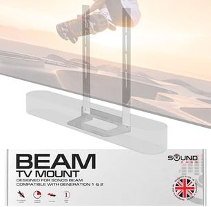 Beam TV Mounting Attachment, Black, The Bracket Includes Full Hardware Kit to Mount Your Sonos Beam Soundbar, Designed in The UK by Soundbass