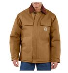 Carhartt Men's Big & Tall Arctic Quilt Lined Duck Traditional Coat C003 - brown - XXXL Tall