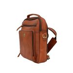 Posher - Premium 13.5 inch tall Genuine Leather Crossbody Sling Bag/Backpack - Carry iPad, Tablets, Small Laptops with style !