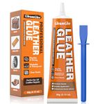 Leather Glue - 60ml Extra Strong Permanent Leather Adhesive Glue - High Strength & Flexible & Waterproof & Clear - Leather Repair Glue for Jackets, Purses, Handbags, Sofa, Furniture, Car Seat, Shoes