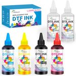 Welacer DTF Ink for Epson ET-8550, ET-2850 L1800, I3200, XP600, XP-15000, DX5 DX7, TX800, L800, 1430, P400, R2000, 6x100ml Heat Transfer Ink Conversion Kit Refill for All DTF Printers,for DTF Film