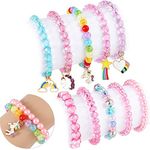 G.C 10 PCS Kids Rainbow Beaded Brac