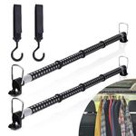 MEVLEM Car Clothes Hanger Bar, Premium Quality Expandable Black Bar for Travel - Extendable to 62inch - (160cm), Durable and Stylish, Suitable for Most Cars, Trucks, SUVs, Vans - 2 Pack