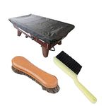 JBB Billiard Pool Table Dust Cover with Wooden Table Brush and Cushion Brush