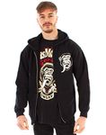 Gas Monkey Garage Hoodie for Men Black Zip Up Fast N’ Loud Hooded Jumper