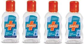 Savlon hand sanitizer gel just one drop kills 99.99% (4 * 55ml) germs Hand Sanitizer Bottle (4 x 55 ml)