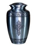 eSplanade Cremation urn Memorial Container Jar Pot | Cremation Urns | Full Size Standard Urns | Metal Urns