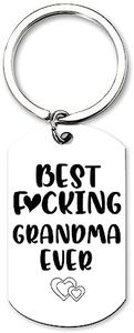 Birthday Gifts for Grandma Nana Grandmother Keychains from Grandchildren, Funny Granny Grandma Christmas Mothers Day Xmas Gift from Granddaughter Grandson Best Gradma Ever Keychain