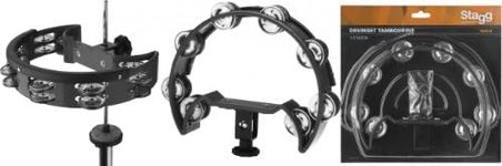 Stagg Black Half Moon Drumset Tambourine