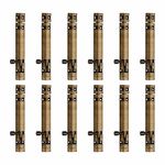 LAPO Heavy Duty Aluminium 8 Inch Tower Bolt for Home,Offices Doors and Windows/Tower Bolt for Main Door/Door Latch/Kundi/Chitakini/Door Latch for Main Door and Windows (Antique Finish, Pack of 12)