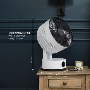 MeacoFan Sefte 10" Table Air Circulator – 12-Speed, Quiet, Remote Control
