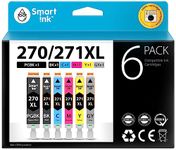 Smart Ink Compatible Ink Cartridge for Canon Pixma PGI 270XL 270 XL CLI 271 271XL (PGBK&BK/C/M/Y/GY 6 Pack Combo) to use with MG7720 TS8020 TS9020