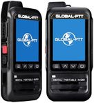 global-ptt P0 PoC Radio Unlimited Range, Lifetime Free PTT License with SIM Card IP67 Waterproof Float Rechargeable Walkie Talkie Nationwide Communication for Business, Marine & Outdoor (2, Black)