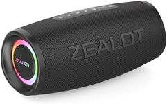 ZEALOT IPX7 Waterproof Bluetooth Speaker 50W: 20H Playtime, BassUp Tech, Wireless Stereo Sound for Poolside, Camping Movie Night, RV Trips - Perfect for Outdoor Enthusiasts, Birthday Gifts