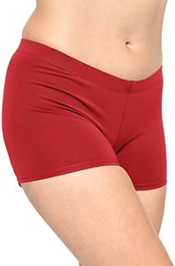 Women's Nylon Booty Shorts Red X-Large