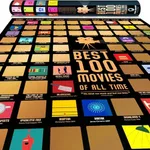 Travel Revealer 100 Movie Scratch Off Poster 2024 Selected IMDb Top 100 Movies Scratch Off Poster 17"x24" Best Films of All Time Movie Bucket List Scratch Off Poster | Scratch Off Movie Poster