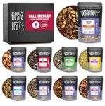 Tiesta Tea - 9 Fall Teas Sampler Dry Flight Set | Caffeine Free Hot & Iced Tea | Loose Leaf Tea Variety with Pumpkin Spice, Chamomile Mint, Lemon Zest, Cozy Chai, Earl Grey - 9 Resealable Sample Pouch