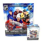 Bundle - 2023-24 Topps NHL Sticker Collection Album & Box of 50 Packs (250 Stickers)