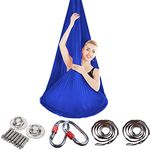 Aerial Yoga Hammock Set for Indoor and Outdoor Use, Aerial Silks Yoga Swing with Extension Straps, Carabiners and Ceiling Mounts Kit